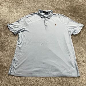 Polo Ralph Lauren Polo Shirt Mens 2XL Blue Classic Fit Short Sleeve Cotton Golf